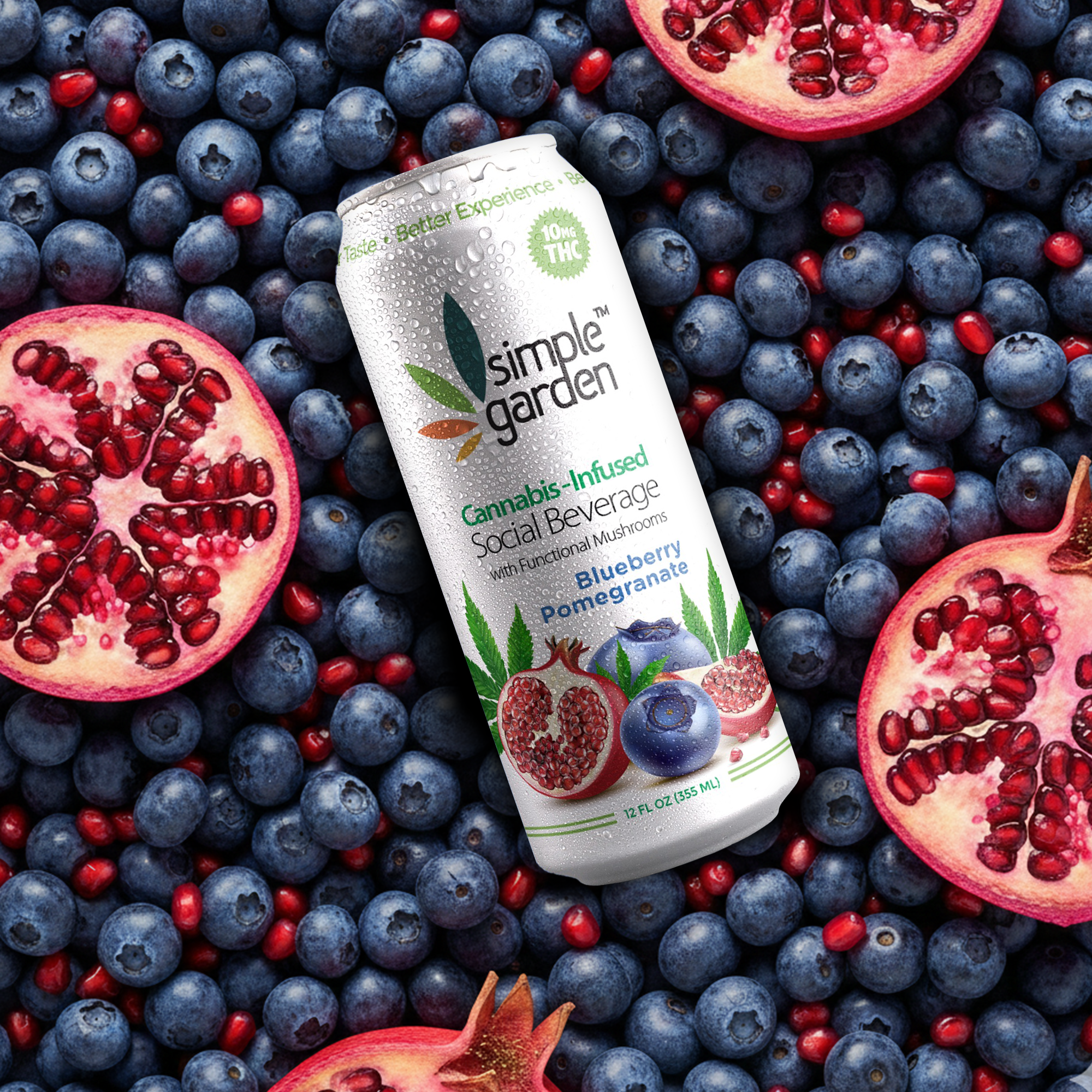 "Blueberry Pomegranate" THC-Infused Social Beverage (4pk)