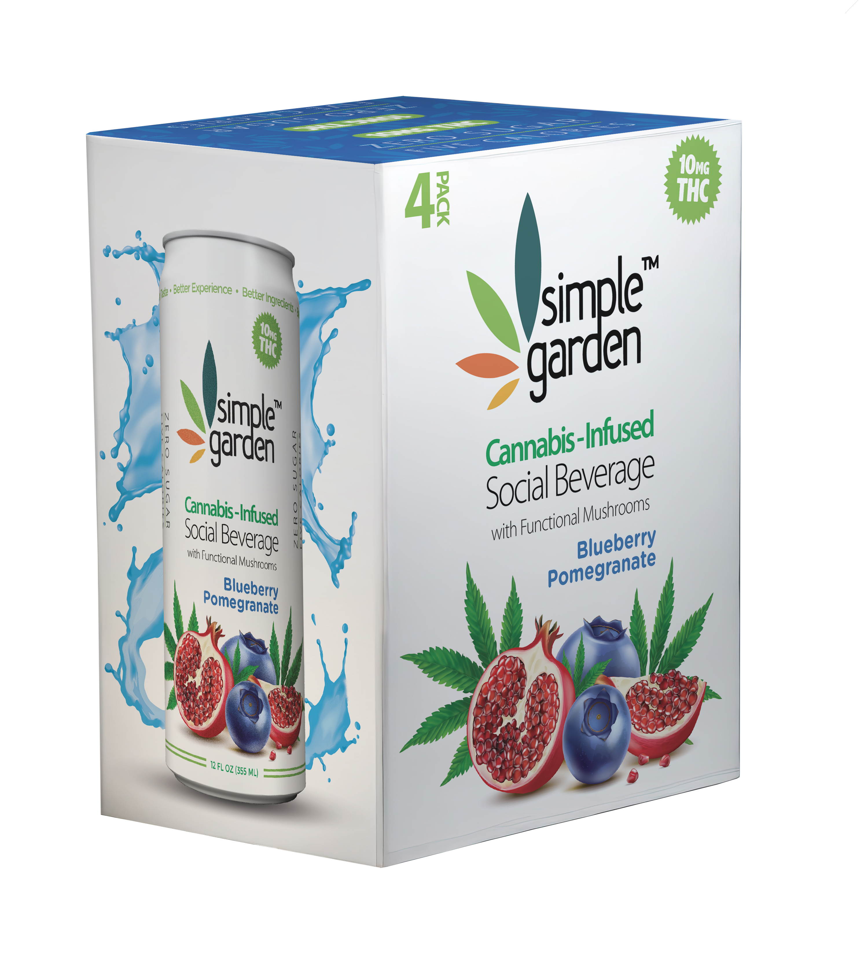 "Blueberry Pomegranate" THC-Infused Social Beverage (4pk)