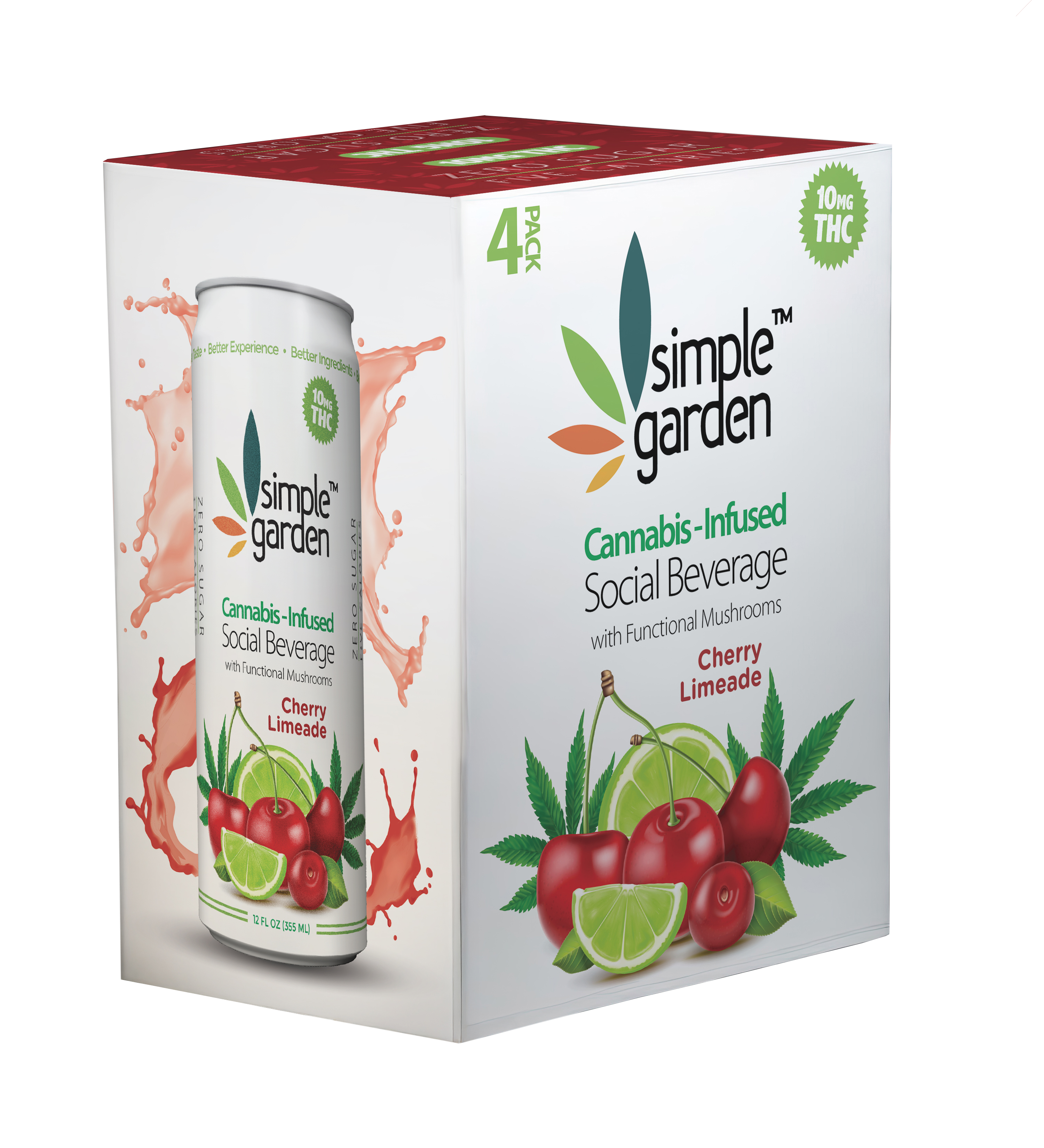 "Cherry Limeade" THC-Infused Social Beverage (4pk)