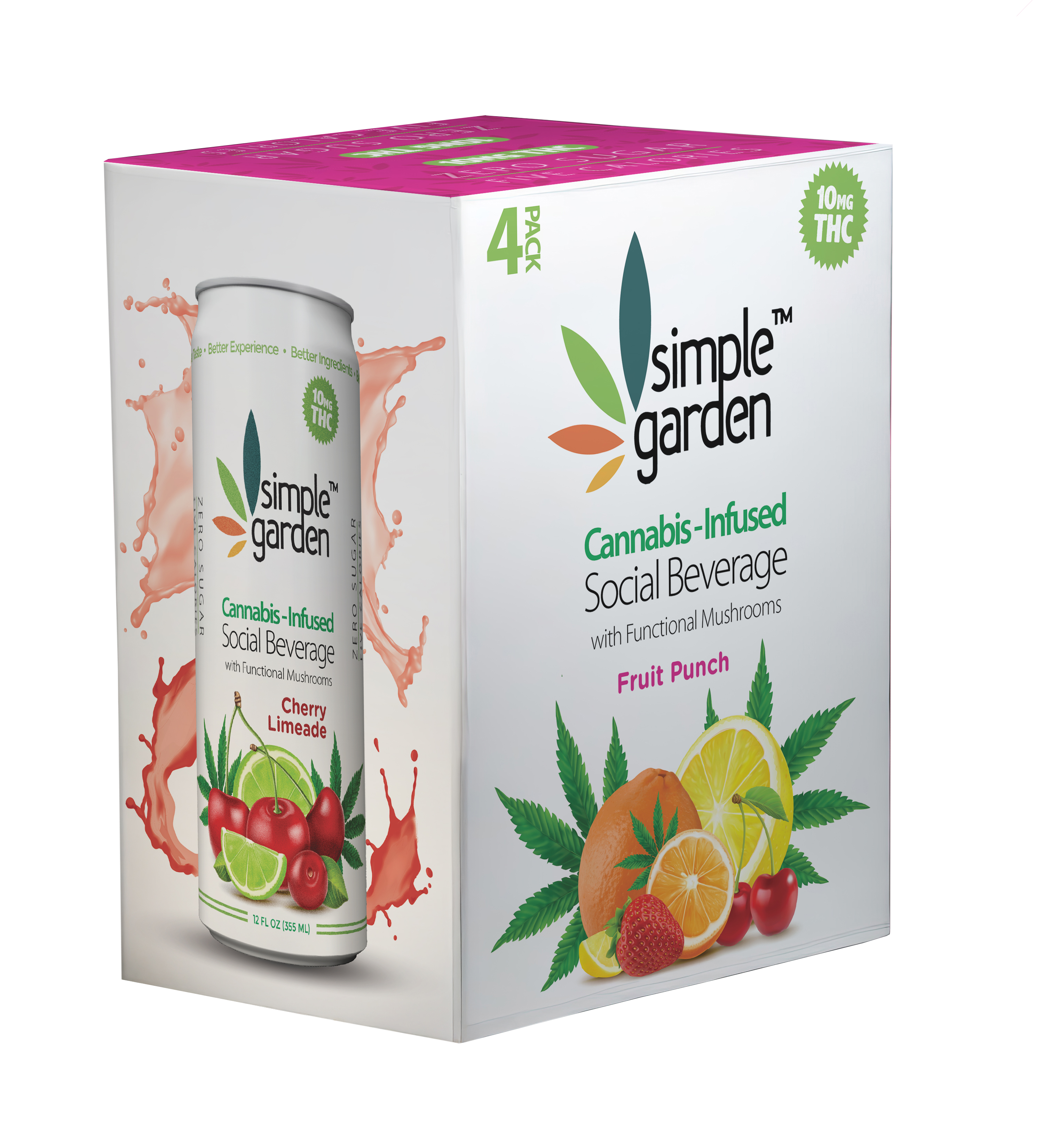 "Fruit Punch" THC-Infused Social Beverage (4pk)